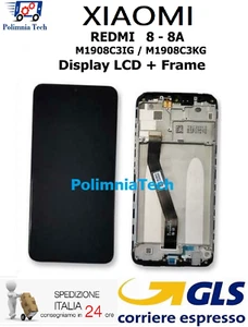Xiaomi Redmi 8/ 8A Lcd-Display Touchscreen Frame M1908C3IG M1908C3KG Schwarz GLS - Bild 1 von 12