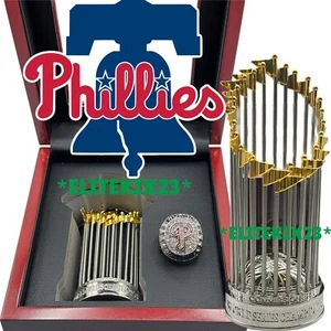 Philadelphia Phillies 2008 WS World Series CHAMPIONSHIP RING + TROPHY + CASE - Picture 1 of 2
