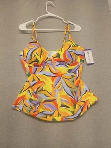 Anne Cole Women's Tankini Swim Top Size XXL Underwire Adjustable Strap - Picture 1 of 11
