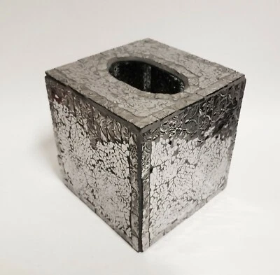 Nuovo Grigio Argento,Peltro Specchio Trama Vetro Mosaico Riflessivo - Immagine 1 di 4