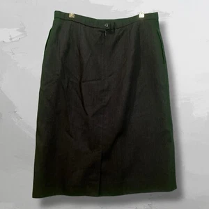 Vintage Pendleton Womens 100% Virgin Wool Black Straight Pencil Skirt Size 16 - Picture 1 of 5