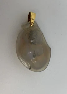 18K bail  Australian Opal Translucent Koi Fish Carving Vintage Antique Rare - Picture 1 of 13