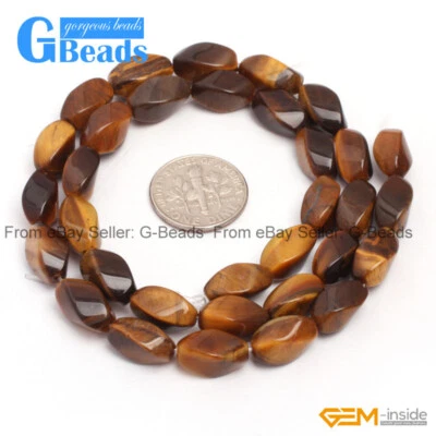 Cuentas sueltas de piedras preciosas naturales torcidas surtidas para hacer joyas de 15" 6x12 mm Foto 1 de 4