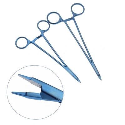 Micro Pinzas Porta Agujas Micro Pinzas Instrumento Quirúrgico Oftálmico Titanio  Foto 1 de 4