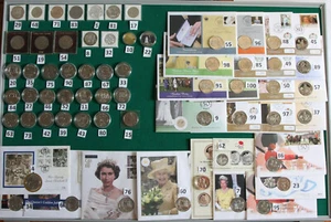 Monedas de UNA CORONA y 5GBP por 10gbp POR MONEDA leer descripción CAMISETA DEL REINO UNIDO GUERNSEY - Imagen 1 de 10