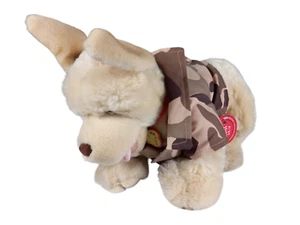 Original Build-A-Bear Welpe Hund Plüschtier 14 Zoll Stofftier Spielzeug mit Tarnshirt - Bild 1 von 8