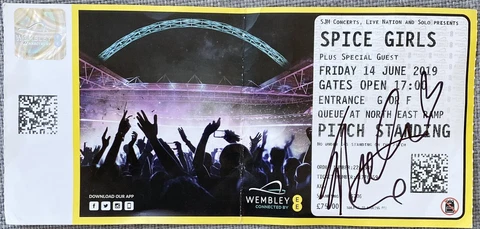 Melanie C Signed In Person 2019 Spice Girls Concert Ticket Stub In Top Loader Cover