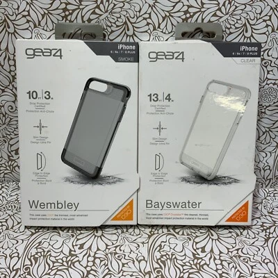📀 Gear4 Wembley & Bayswater - iPhone 6/6s/7/8 Plus LOT OF 2 (Clear , Smokey ) - Image 1 of 3