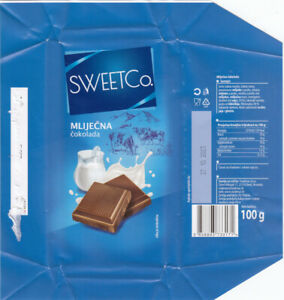 Paper Wrapper - Schokoladenpapier: SweetCo. Milk Chocolate; 100g (Croatia)