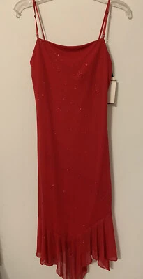 Vestido ROJO Jodi Kristopher Talla Pequeña Brillo Nuevo con Etiquetas De Colección Y2k Foto 1 de 4
