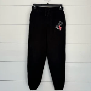 Polo Ralph Lauren Boys Medium Black Red Logo Jogger Sweatpants - Picture 1 of 6