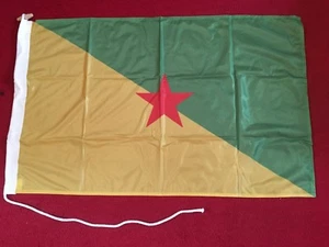 FRENCH GUIANA 115g Knitted Polyester FLAG High Quality - Foto 1 di 1