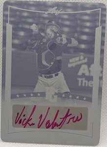 VICTOR VALENTIN 2014 Leaf Perfect Game RC Red Ink AUTO PRINTING PLATE SP #1/1 of