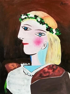 COA + Pablo Picasso Art Drawing Vintage Painting Singed Original on Paper - Picture 1 of 6