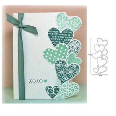 Stanzschablone Cutting Dies Herzgrenze Weihnachten Schablonen DIY Scrapbooking - Bild 1 von 4