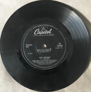 The Band- The Weight 1968 7" 45RPM Capitol Records RARE VG Folk/Blues Rock - Picture 1 of 4