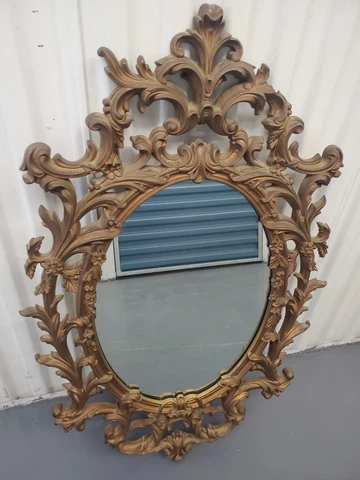Vintage Turner Framed Wall Fashion Plate Mirror Cover
