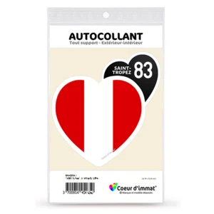 Aufkleber Sticker Herz Ich liebe Saint-Tropez 83 - drapiert - Bild 1 von 6