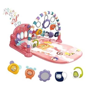  Baby Play Mat Baby Gym,Funny Play Piano Tummy Time Baby Activity Tiger (Pink) - Picture 1 of 7