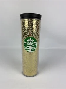 Vaso de viaje Starbucks 2020 Holiday Gold Champagne Bubbles 16 oz con tapa ¡Nuevo! - Imagen 1 de 13
