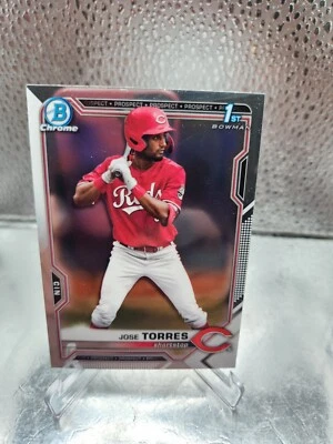 Jose Torres 2021 Bowman Draft Chrome 1st Bowman #BDC-125 Cincinnati Reds - Image 1 of 4