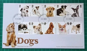 2024 Dogs Set of 10 on FDC Barking NP FDI PMK - Picture 1 of 2