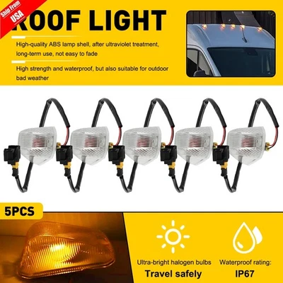 Luces marcadoras halógenas de techo de cabina de 5 piezas para Ram ProMaster 1500 2500 3500 2014-2023 Foto 1 de 4