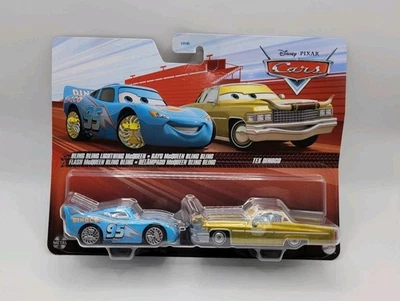 Disney Pixar Cars Bling Bling Lightning McQueen Tex Dinoco 2-pack New  - Image 1 of 2