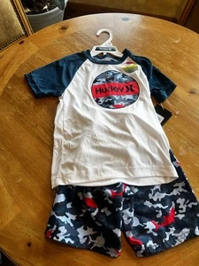 Hurley NWT Rash Guard And Swim Trunks Swim Set | Boys Size 6 UPF 50+ - Picture 1 of 3