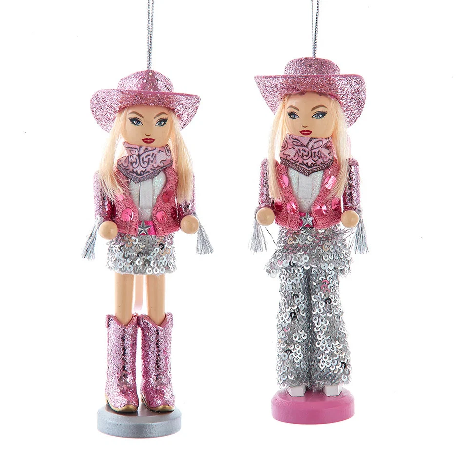 Елочное украшение Kurt Adler Pink Cowgirl Nutcracker F2376 Honky Tonk - Изображение 1 из 1