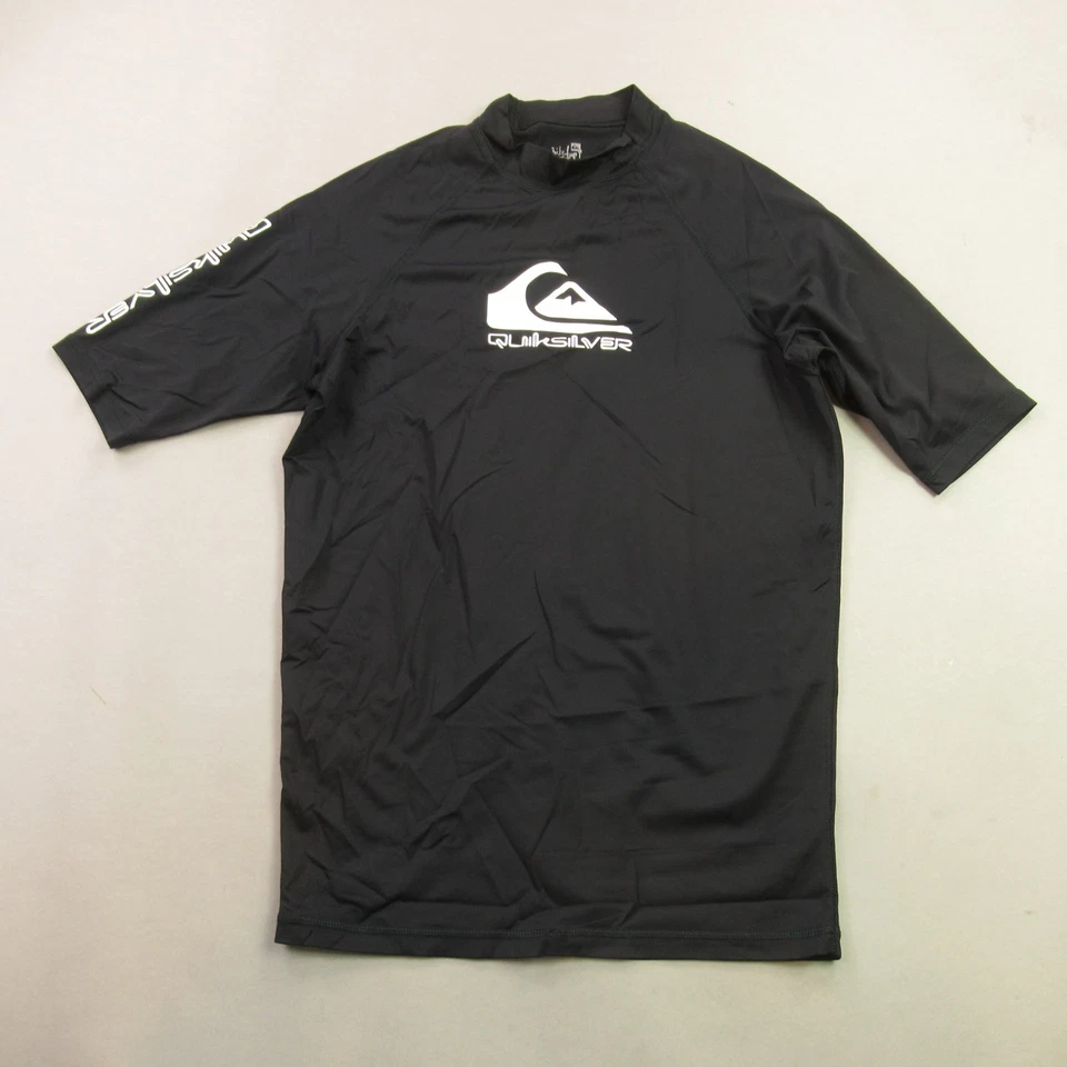 Camisa Quiksilver masculina manga curta casual gola redonda GG leve preta - Imagem 1 de 4