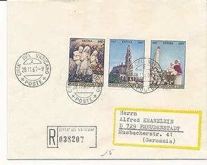 D222535 Apparition of the Virgin Mary Registered Cover Vatican City - Picture 1 of 2