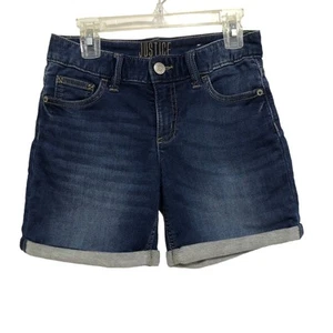 MINT Justice Girl's Size 12 Blue Denim Jean Shorts - Picture 1 of 14