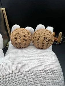 Pair of  Match Chinese Health Walnut 42.5×42×36.5mm 精配文玩核桃～平谷大粗筋 - Picture 1 of 10