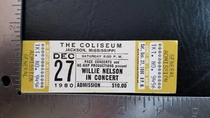 WILLIE NELSON - VINTAGE DECEMBER 27, 1980 UNUSED WHOLE CONCERT TICKET - Picture 1 of 1