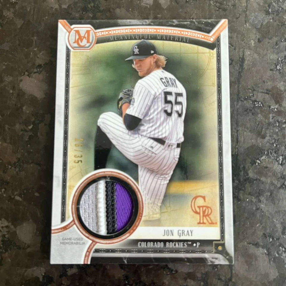 2018 Topps Museum Meaningful Material Patch Copper Jon Gray /35 Colorado Rockies - Image 1 of 2