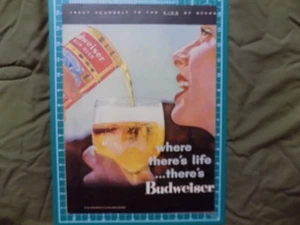 1956 PRINT AD BUDWEISER GÖNNEN SIE SICH KÖNIG DER BIERE - Bild 1 von 1
