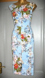 Phase Eight Womens Dress UK 12 EU 40 US 8 Wedding Party Cocktail Shift Floral - Picture 1 of 7