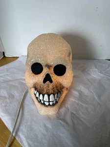 HALLOWEEN white skeleton, head SKULL Light up Holiday - Picture 1 of 4