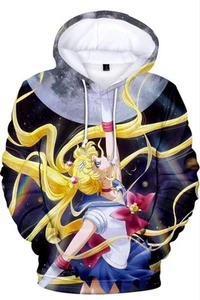 Felpa Con Cappuccio SAILOR MOON Anime Taglia L - Foto 1 di 2