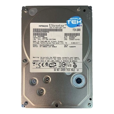 Hitachi HUA721050KLA330 500GB Hard Disk HDD SATA 3.5" Refurbished Hard Drive - Image 1 of 4