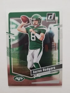 2023 Donruss Aaron Rodgers Press Proof Silver /100 #227 Jets UX169 - Picture 1 of 2