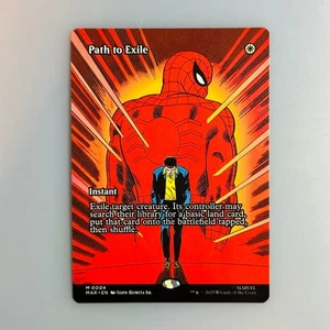 Path to Exile Mythic 0004 Borderless Marvel Spider-Man Magic The Gathering MTG - Picture 1 of 2