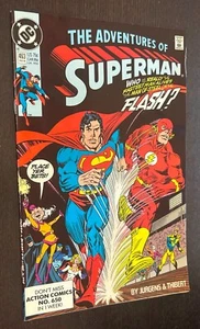 Adventures of Superman #463 (DC Comics 1990) -- Flash Race -- Casi nuevo- - Imagen 1 de 2