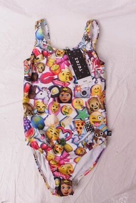 Terez Niñas Emoji Mixto - Blanco - Traje de Baño de Una Pieza - 16 Foto 1 de 3