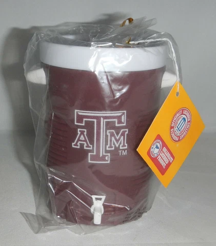 NEW Texas A&M University TAMU Aggies Sports Water Cooler Jug Beverage Can Koozie Cover