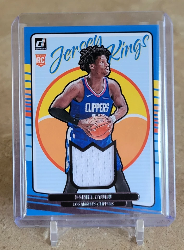 2020-21 Panini Donruss Daniel Oturu JERSEY KINGS PATCH RC Los Angeles Clippers - Image 1 of 2