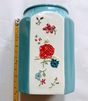 Waverly Garden Room Hillside Azul Floral Pañuelo Cubierta Casa Colección Rosas Foto 1 de 4