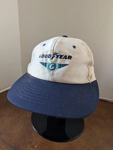 Cappellino snapback pneumatico vintage Goodyear Banner uomo USA di NOMAD bianco blu racing - Foto 1 di 11