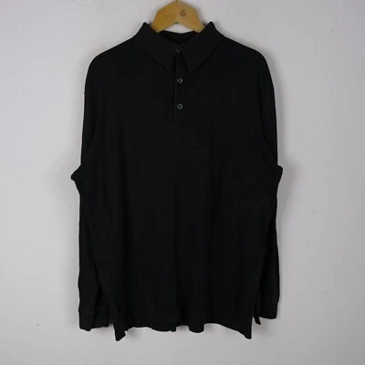 Polo Hugo Boss Uomo Taglia  XXL Nero Logo Comodo Casual Cotone Colletto Classico - Imagen 1 de 3